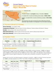 Miracle Mile Community Profile Report Miracle Mile Community Profile Report
